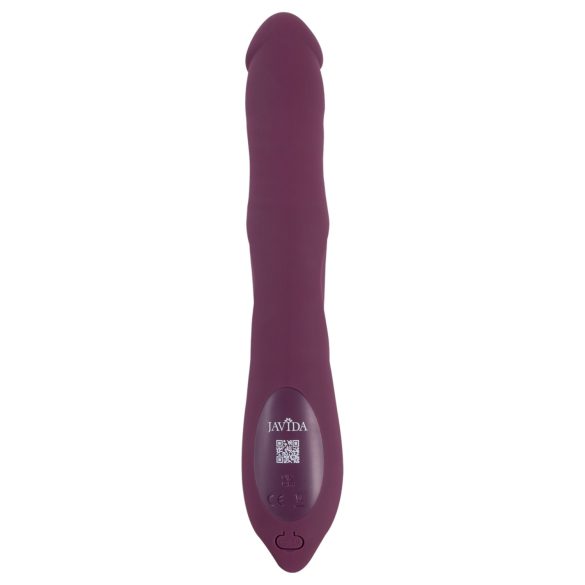 Javida - 3in1 vibrators ar kustīgiem bumbiņām un rotējošu galu violets