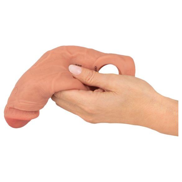 Realistixxx - vibrējošs dzimumlocekļa uzmava ar tālvadību 20 cm naturāls