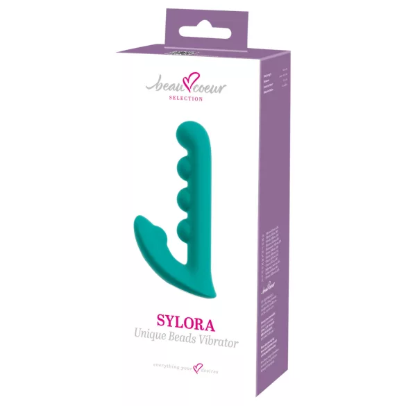 Beau Coeur Sylora - pērļots 2-in-1 vibrators (zaļš)
