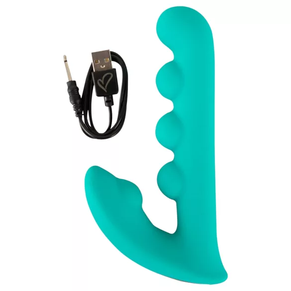 Beau Coeur Sylora - pērļots 2-in-1 vibrators (zaļš)