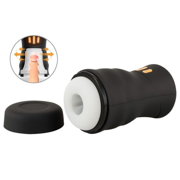 You2Toys Gyro - rotējošs, vibrējošs masturbators (melns)