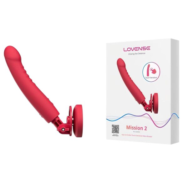 Lovense Mission 2 - viedais vibrators ar piesūcekni (sarkans)