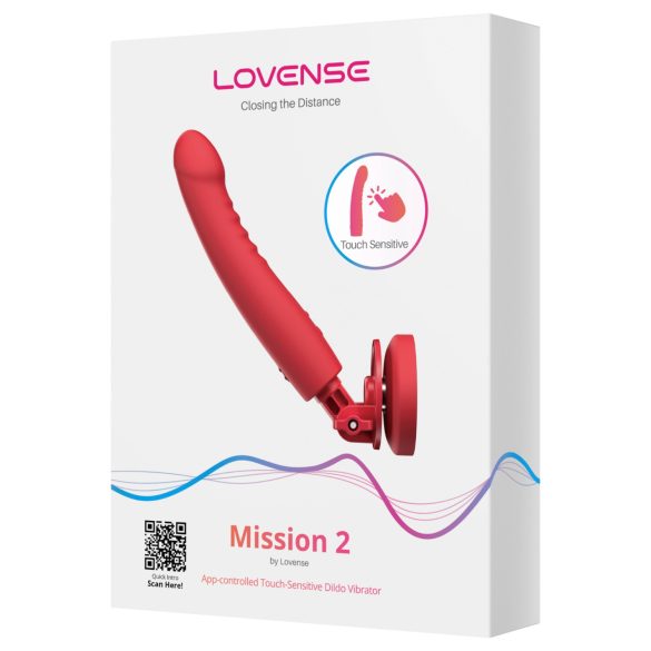 Lovense Mission 2 - viedais vibrators ar piesūcekni (sarkans)