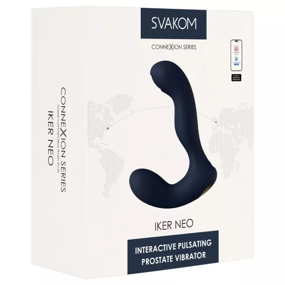 Svakom Iker Neo - interaktīvais anālais vibrators ar pulsāciju zils