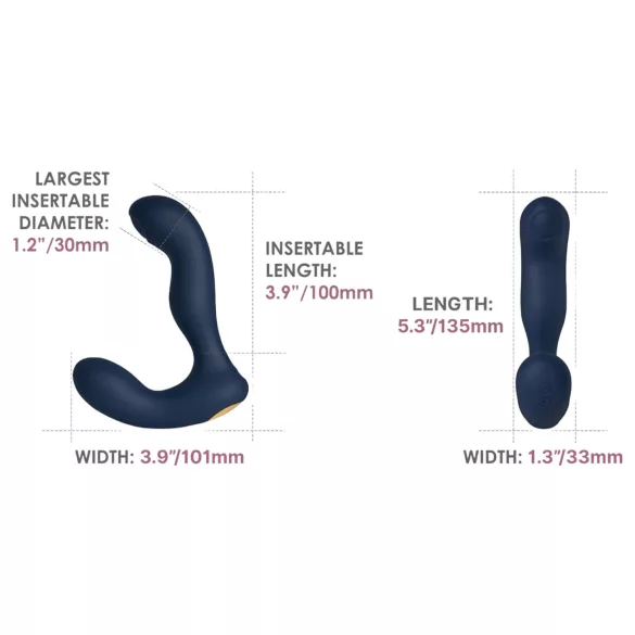 Svakom Iker Neo - interaktīvais anālais vibrators ar pulsāciju zils