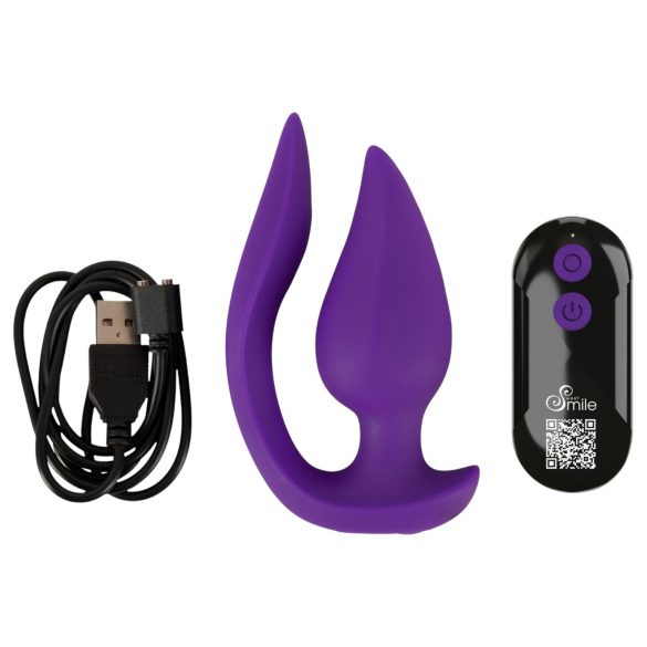 Smile - 2in1 anālais vibrators un klitora stimulators violets