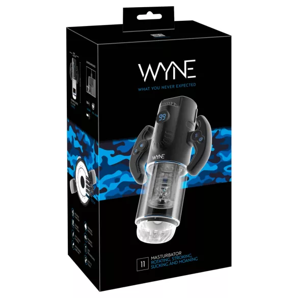 WYNE 11 - automātiska masturbators vīriešiem melns