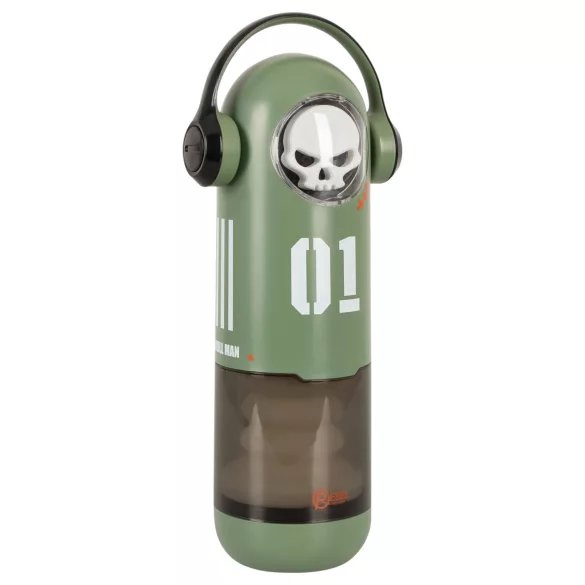 Rebel Skull - šūpojošs un vibrējošs masturbators (zaļš)