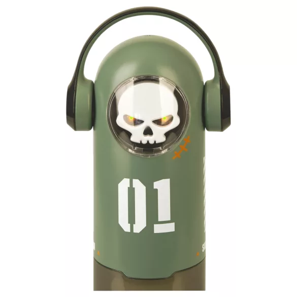 Rebel Skull - šūpojošs un vibrējošs masturbators (zaļš)