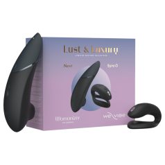   Womanizer Lust&Luxury - klitora un pāru vibratora komplekts (melns)