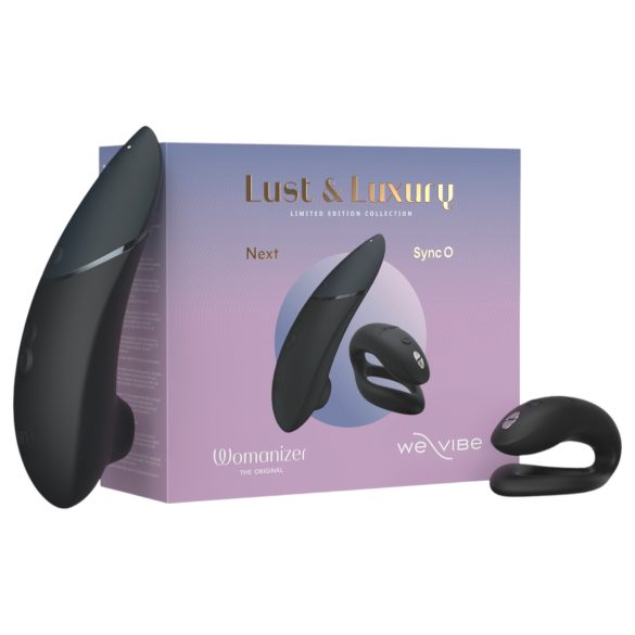 Womanizer Lust&Luxury - klitora un pāru vibratora komplekts melns