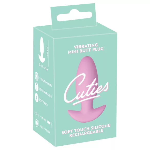 Cuties Mini - vibrējošais anālais stimulatora spraudnis rozā