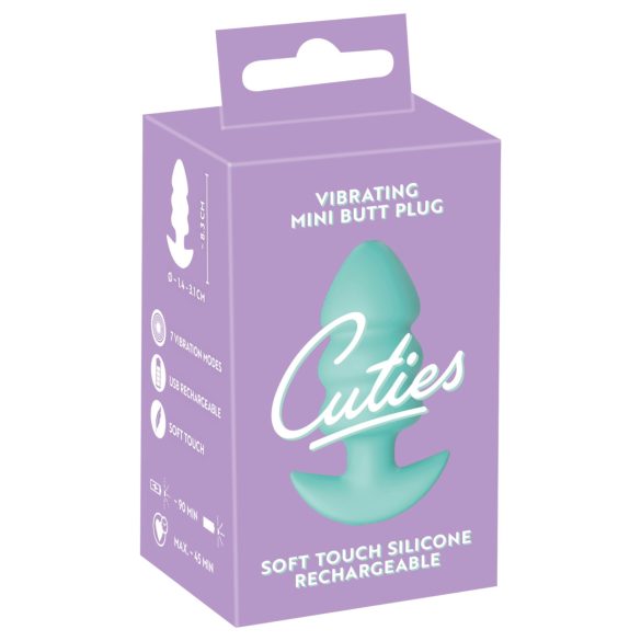 Cuties Mini - anālais vibrators ar lodītēm zaļš