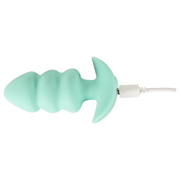Cuties Mini - anālais vibrators ar lodītēm zaļš