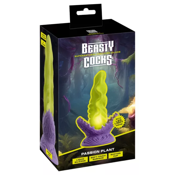Beasty Cocks dildo ar gaismas efektu zaļš