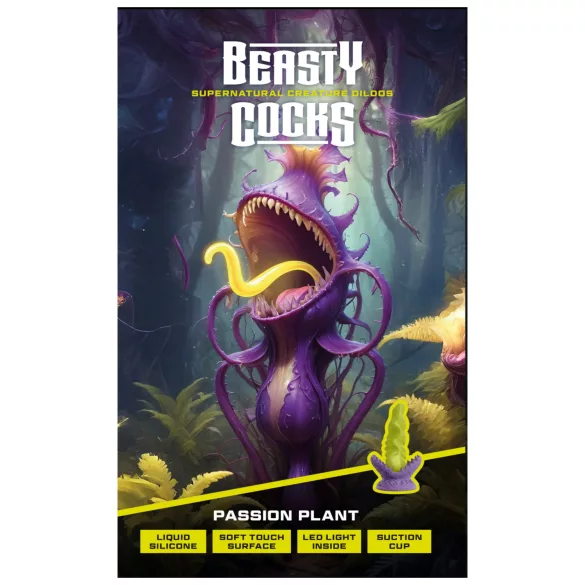 Beasty Cocks dildo ar gaismas efektu zaļš