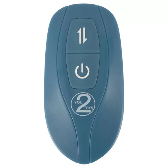 You2Toys - 3 daļīgs uzkabināms truša tipa stūmējvibrators ar tālvadības pulti (zils)