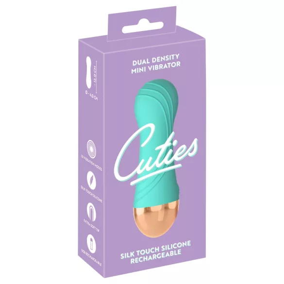 Cuties - uzlādējams, ūdensizturīgs mini vibrators (zaļš)
