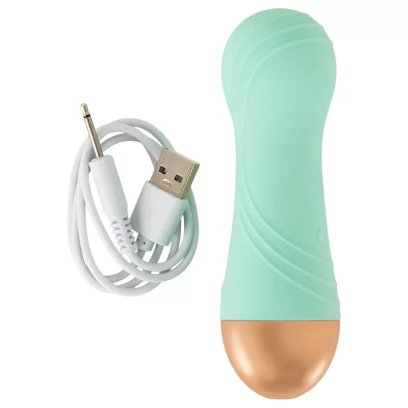 Cuties - uzlādējams, ūdensizturīgs mini vibrators (zaļš)