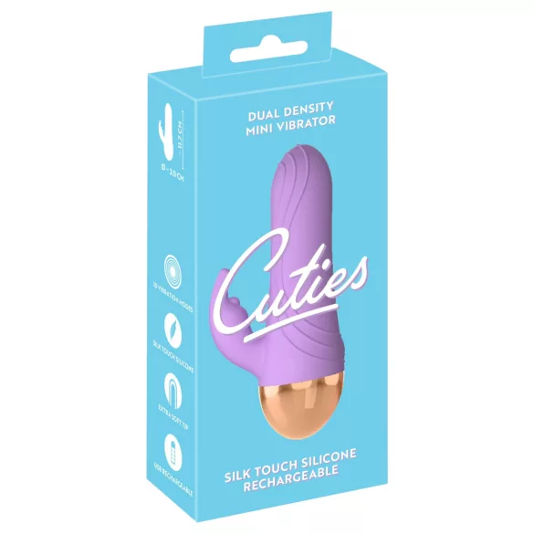 Cuties - uzlādējams, ūdensizturīgs mini vibrators ar klitora rokturi (violets)