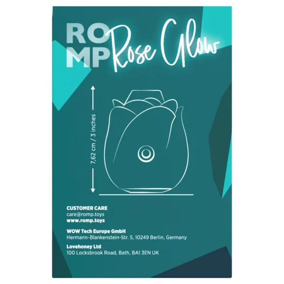 ROMP Rose Glow - gaisa viļņu klitora stimulators (zils)