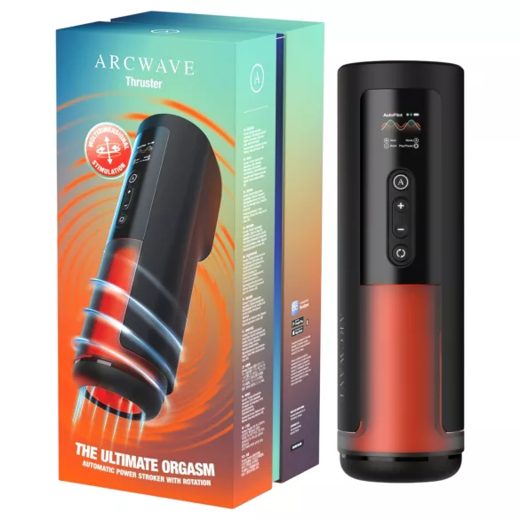 Arcwave Thruster - stumjošs un rotējošs automātiskais masturbators (melns)