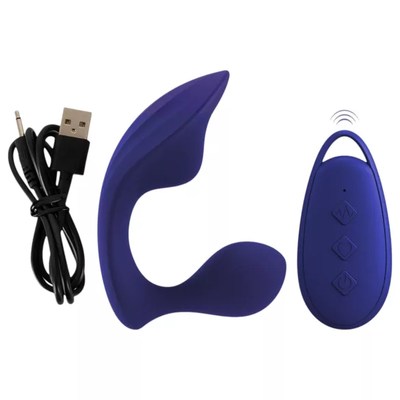 SMILE - tālvadības anālais un biksīšu vibrators zils