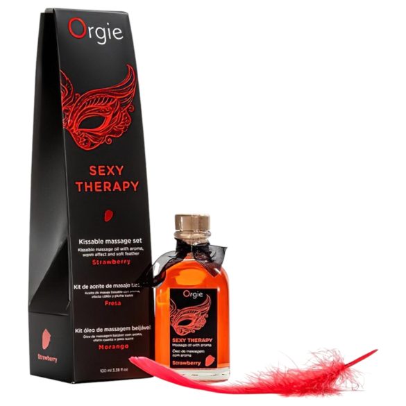 Orgie Sexy Therapy - Masāžas eļļu komplekts - zemeņu