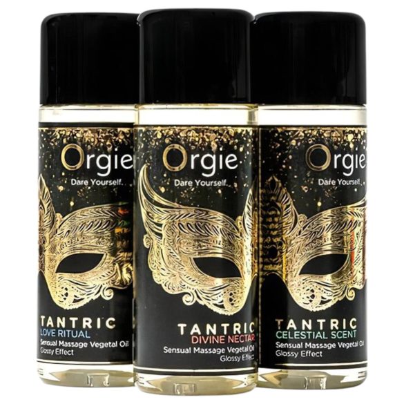 Orgie Tantric - juteklīgā masāžas eļļu komplekts (3x30ml)