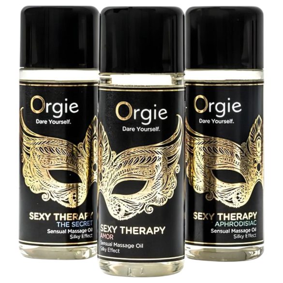 Orgie Sexy Therapy - juteklīgs masāžas eļļu komplekts (3x30ml)