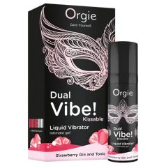   Orgie diviem paredzēts šķidrais vibrators ar zemeņu un džina tonika aromātu 15ml
