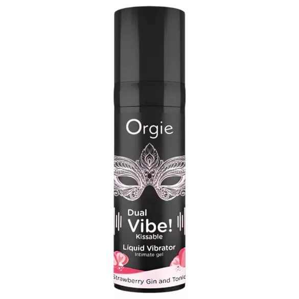 Orgie Dual Vibe - uniseksa šķidrais vibrators - zemeņu - džina tonika garša (15 ml)