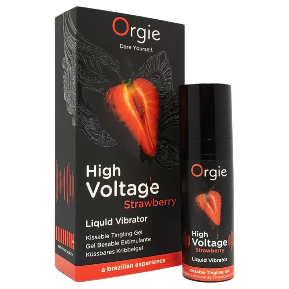 Orgie šķidrais vibrators ar zemeņu aromātu 15ml