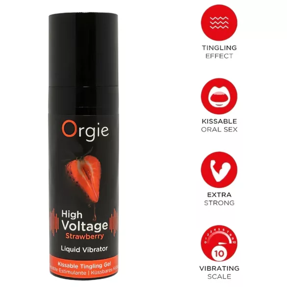 Orgie šķidrais vibrators ar zemeņu aromātu 15ml