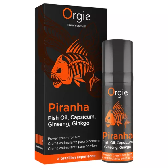 Orgie Piranha Power Cream - Stimurējošs potences krēms vīriešiem (15 ml)