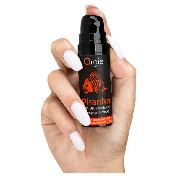 Orgie Piranha Power Cream - Stimurējošs potences krēms vīriešiem (15 ml)