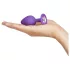 Baseks - silikona anālais aizbāznis ar kristāliņu (violets) - 8 cm