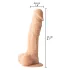 Willie City Luxe - reālistisks silikona dildo (ķermeņa krāsā) - 23 cm