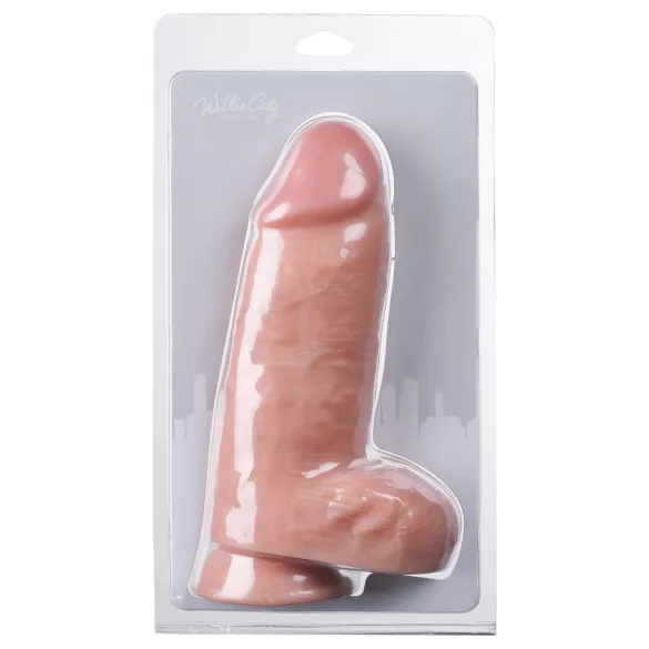 Willie City - biezs, dzīvs izskata dildo (miesas krāsas) - 24,5 cm