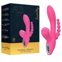   Erospace Sweet Play - G-punkta vibrators ar anālo zondi un sūkšanu (rozā)