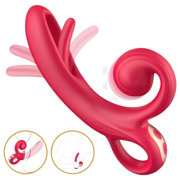 Sweet Play A4 klitora vibrators ar rokturi sarkans
