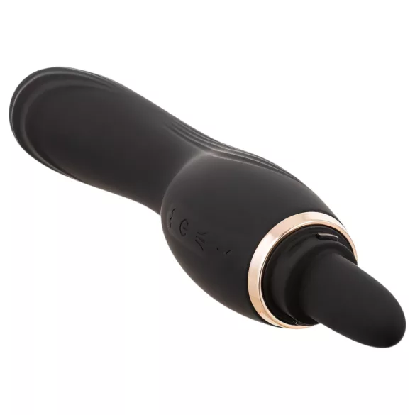 Sweet Play - 2in1 vibrators ar klitora laizīšanas mēlīti un sūkšanu (melns)