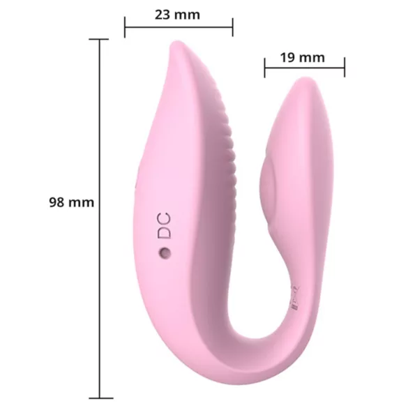 Sweet Play - lietotnes vadāms pāra vibrators (rozā)