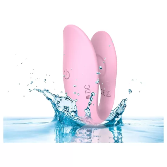 Sweet Play - lietotnes vadāms pāra vibrators (rozā)