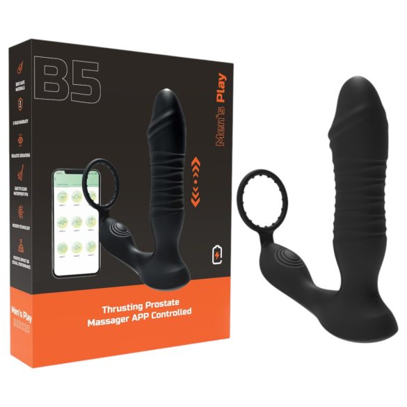 Men's Play - anālais vibrators ar attālinātu vadību melns