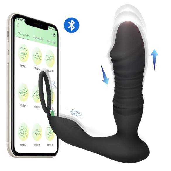 Men's Play - anālais vibrators ar attālinātu vadību melns