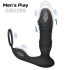 Men's Play - anālais vibrators ar attālinātu vadību melns