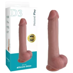 Natural Play - silikona dildo 24 cm (dabīgs)
