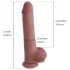 Natural Play - silikona dildo 24 cm (dabīgs)
