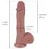 Natural Play - bīdāms-rotējošs vibrators (dabisks)